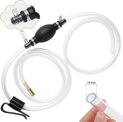 Manual Fuel Transfer Pump with PVC Hoses (High Flow Siphon)