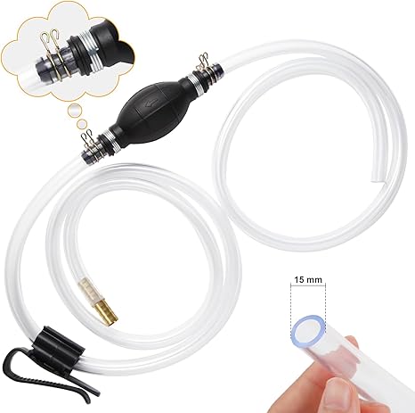 Manual Fuel Transfer Pump with PVC Hoses (High Flow Siphon)