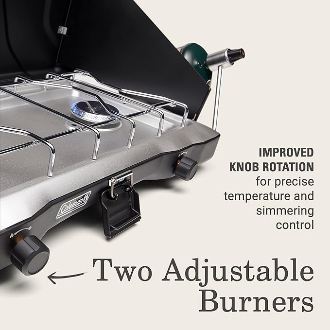 Coleman Triton 2-Burner Propane Camping Stove (22,000 BTU)