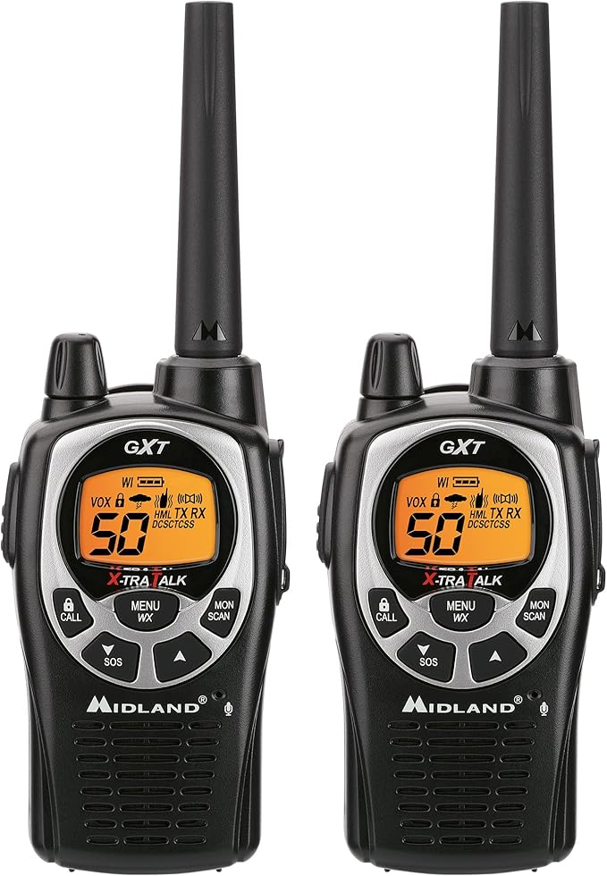 Midland GXT1000VP4 GMRS Two-Way Radios (2-Pack, Long Range)