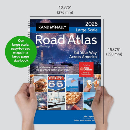 Rand McNally Road Atlas Large Scale 2026: United States, Canada, Mexico (Rand McNally Large Scale Road Atlas USA)