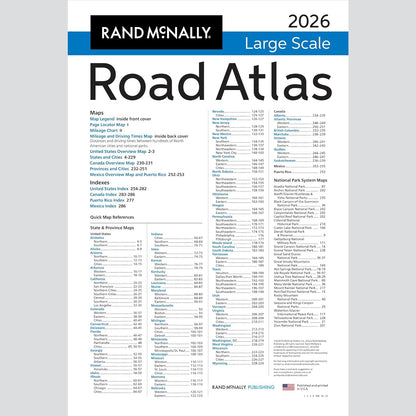 Rand McNally Road Atlas Large Scale 2026: United States, Canada, Mexico (Rand McNally Large Scale Road Atlas USA)